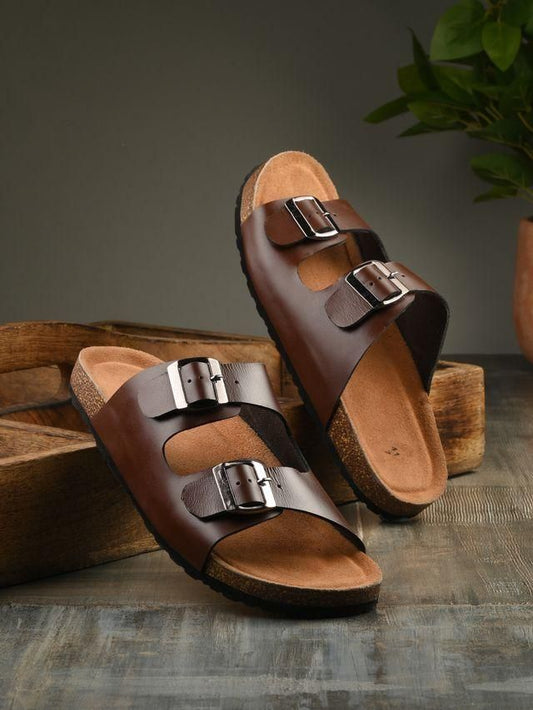 Brown Occasion Leather Sandal